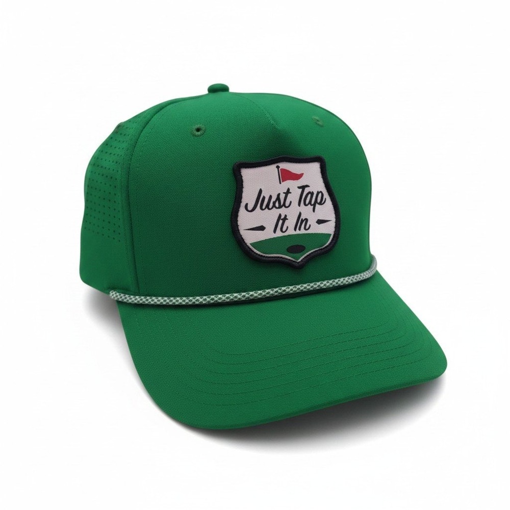 Bioworld Happy Gilmore Just Tap It In Golf Hat Elite Flex Green Snapback Cap